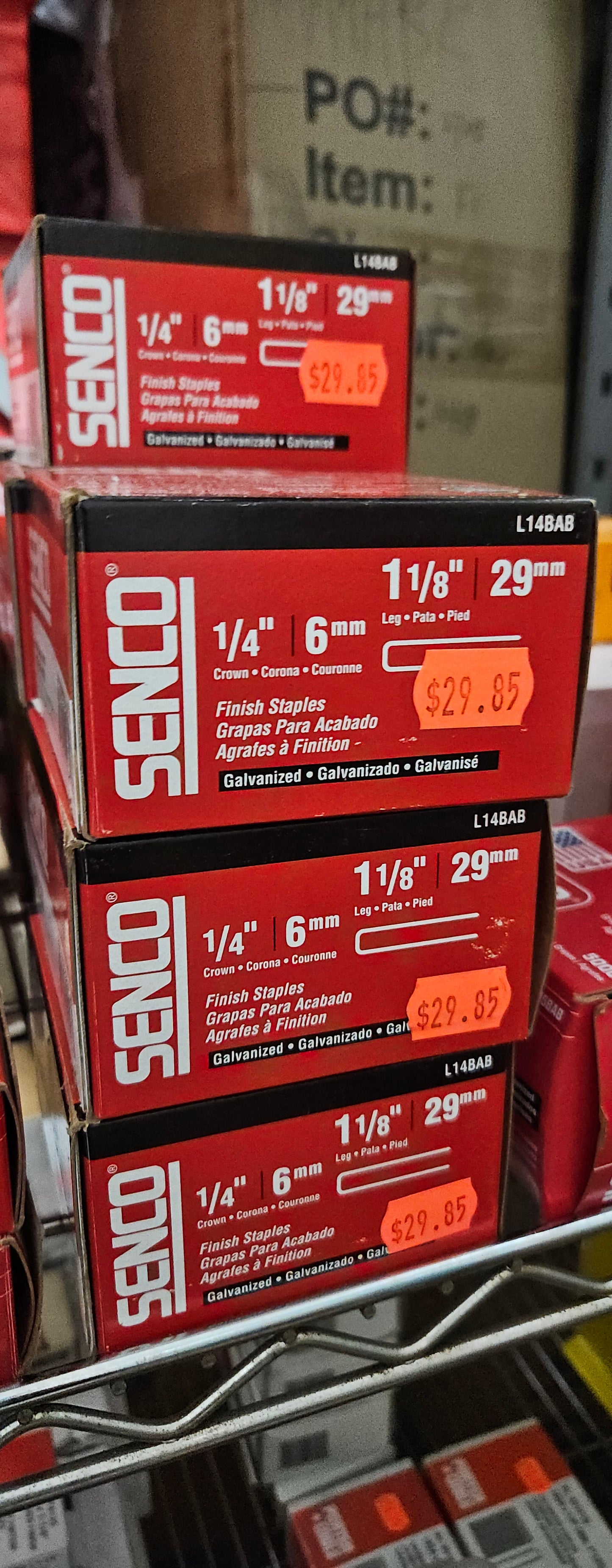 Senco L14BAB 1/4"x1-1/8" staples crown 18ga galvanized 5,000