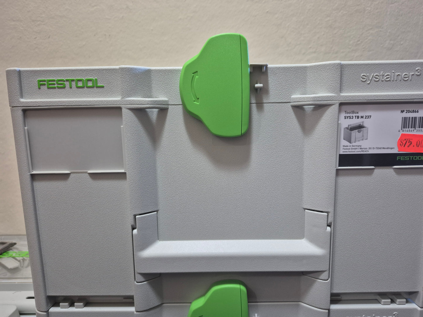 FESTOOL 204866 SYS3 systainer3 TB M 237 OPEN BOX SYSTAINER