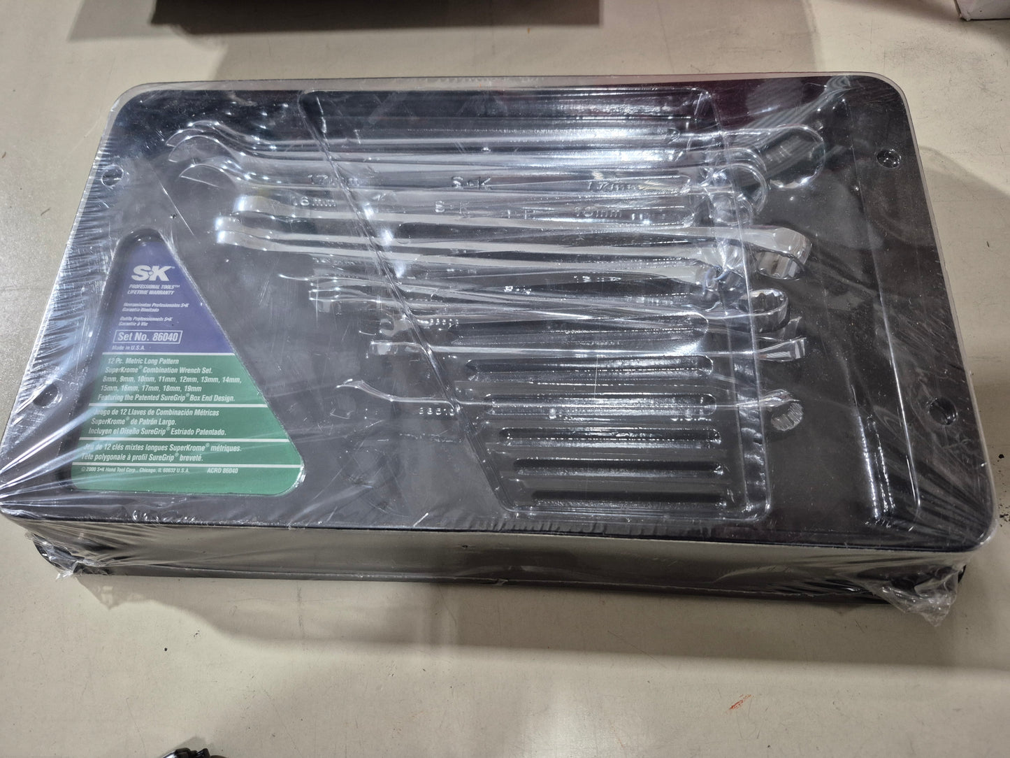 Sk Professional Tools
Combo Wrench Set, Long, Chrome, 8-19mm, 12Pc 86040