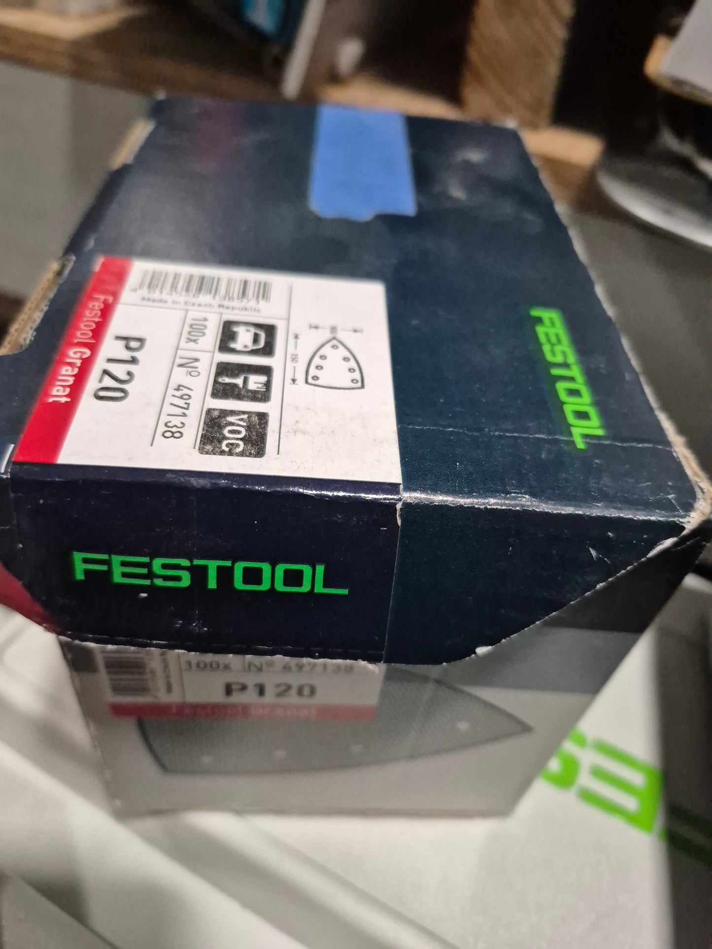 Festool 497138 120 grit 10pc granat dts