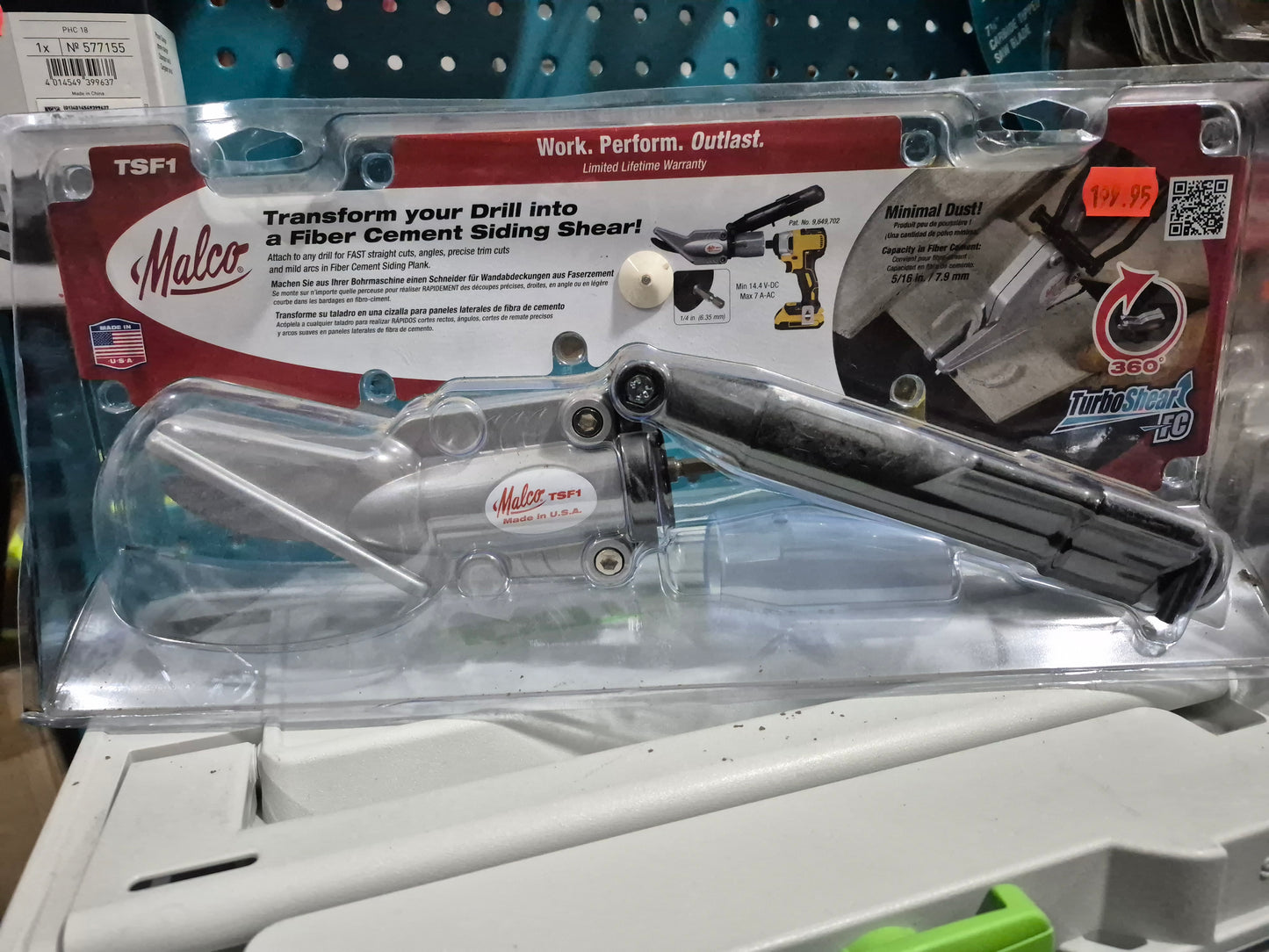 Malco TSF1 fiber cement siding shear adaptor. Made in USA 🇺🇸