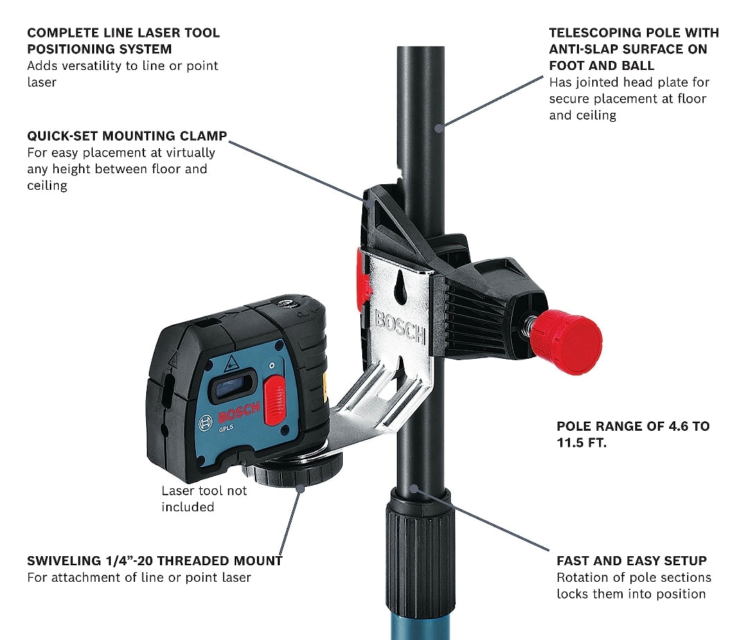 Bosch BP350 telescopic pole for laser levels universal