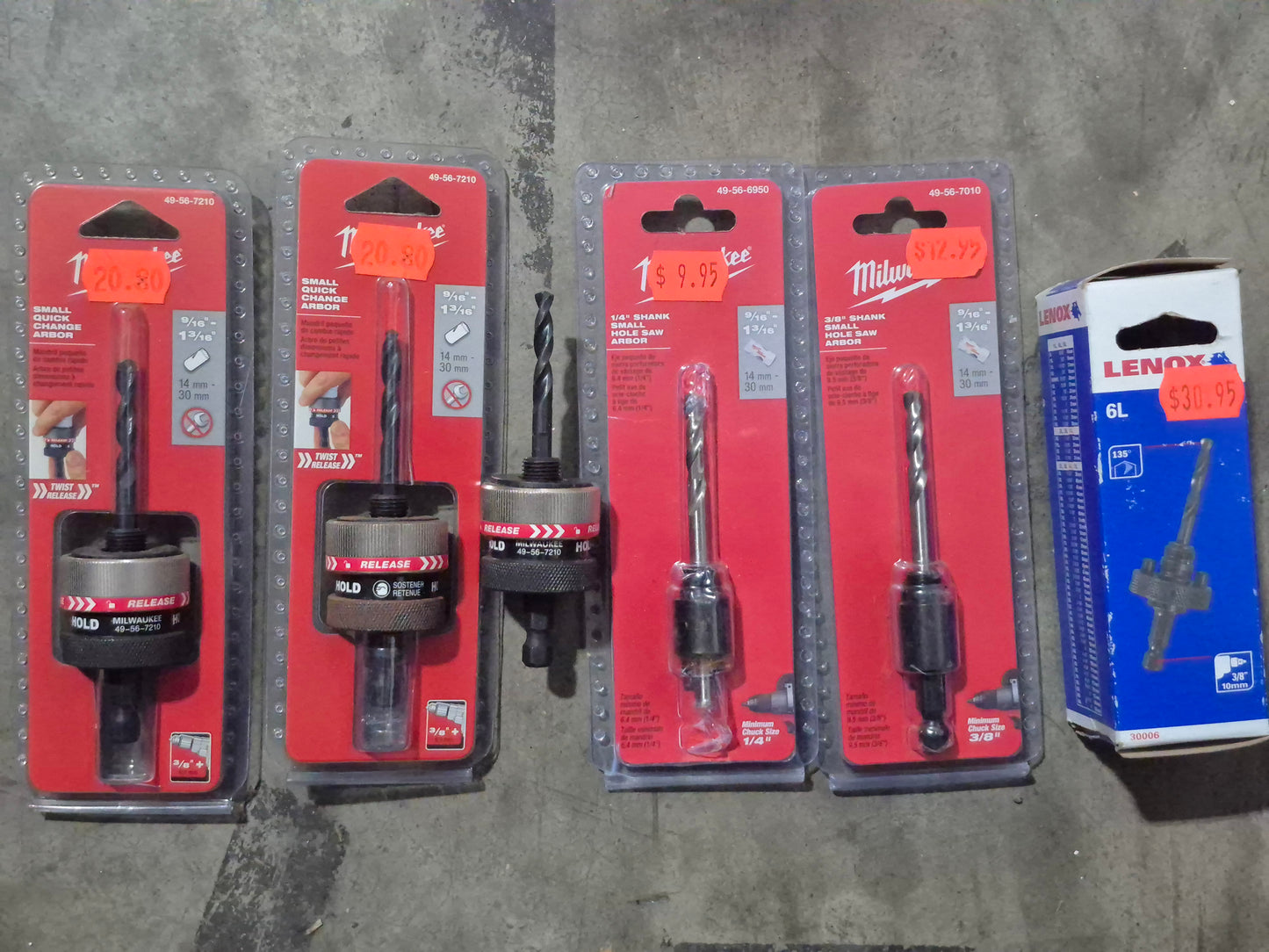6pc arbor pilot for hole saw
