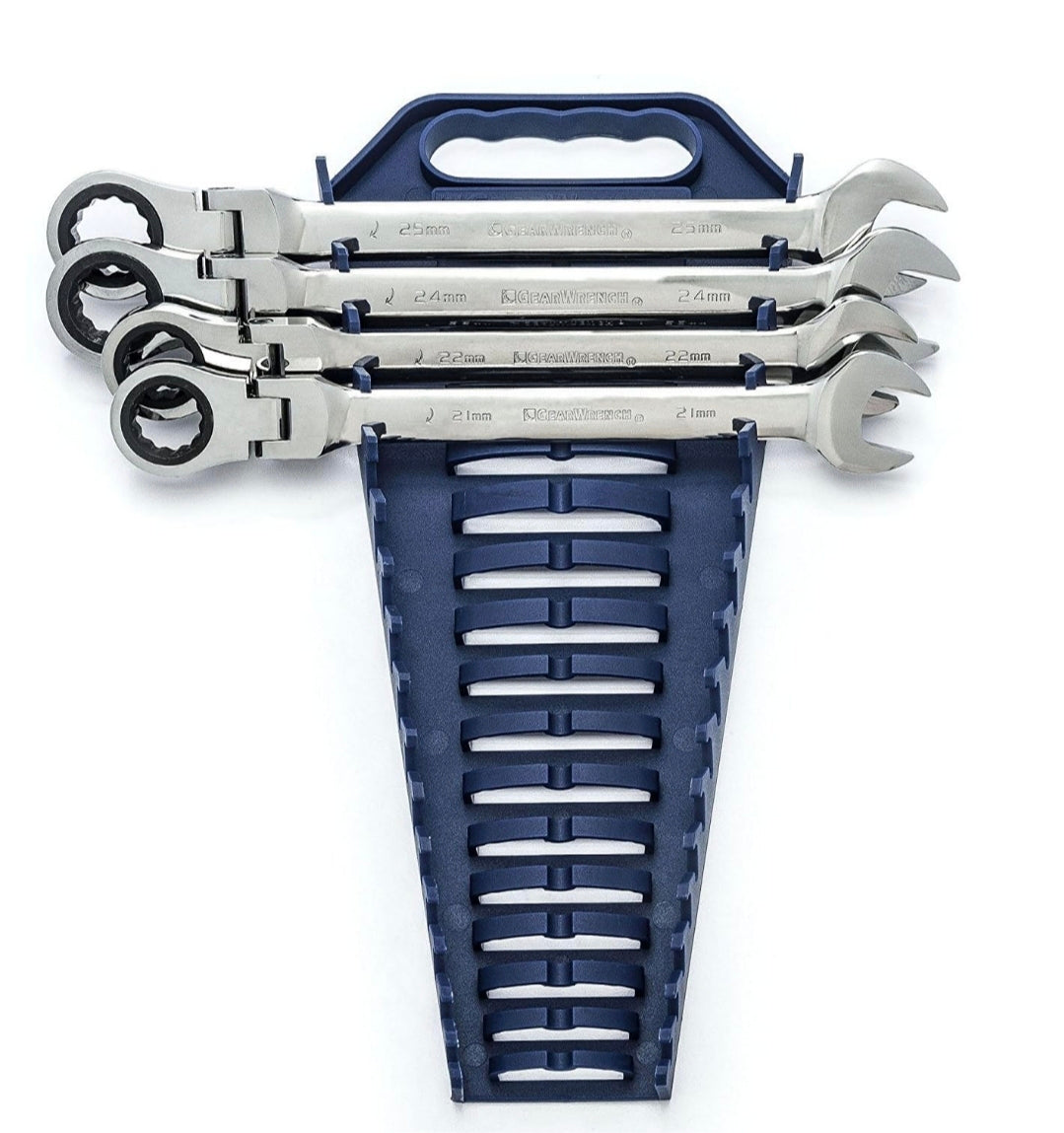 Gear wrench 4pc metric (mm) set flex head combination Ratchet 21mm 22mm 24mm 25mm