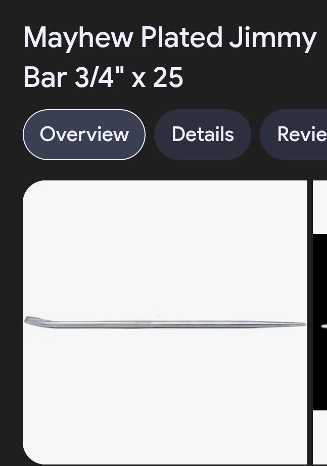3/4 x 25 Jimmy Bar