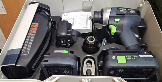 $519. Clearance sale. Festool 576778 Cordless Percussion Drill  Kit. TPC 18/4 HPC4,0 I-Set Quadrive (open box/display)