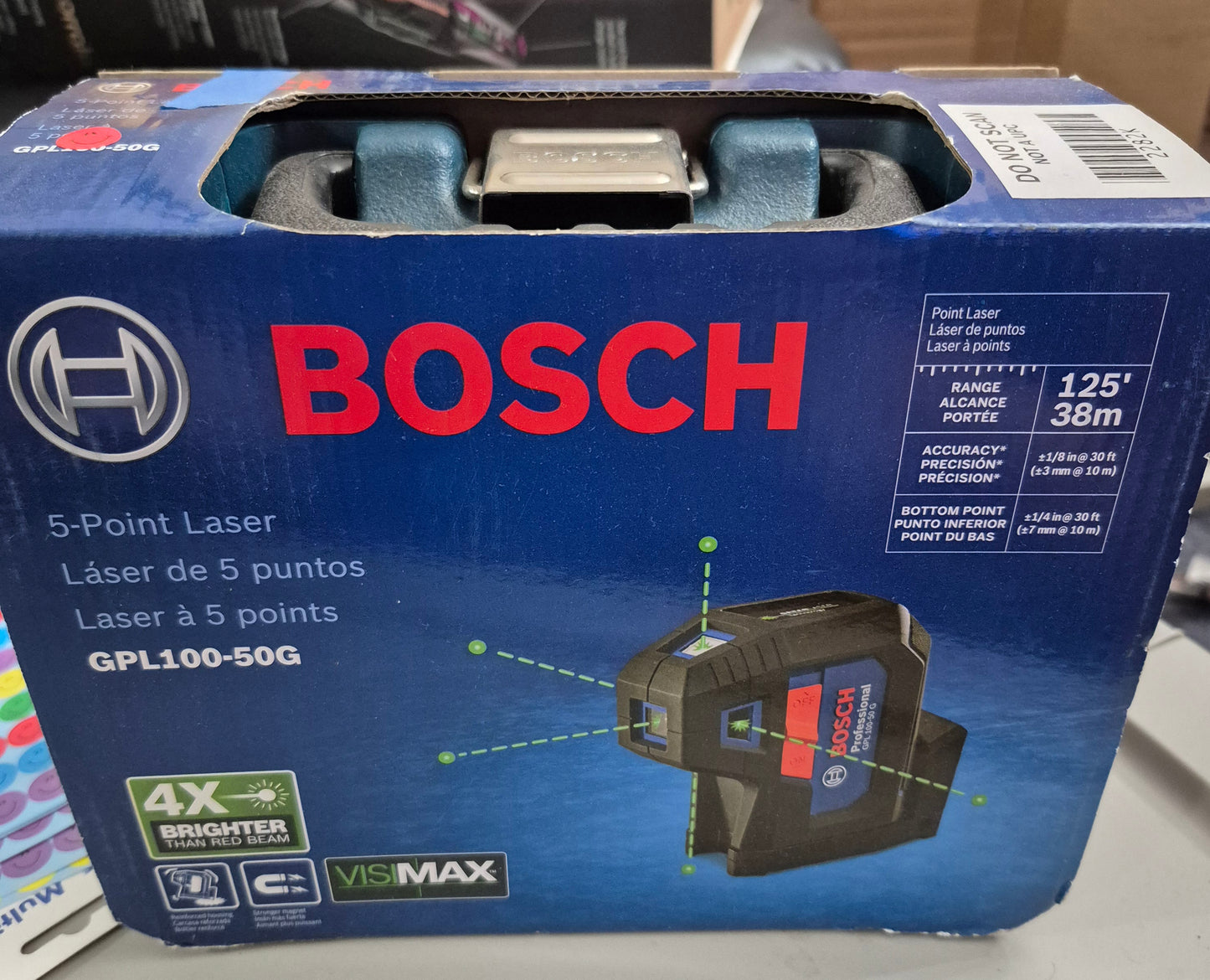 BOSCH GPL100-50G 5POINT LASER (open box, display) German Brand