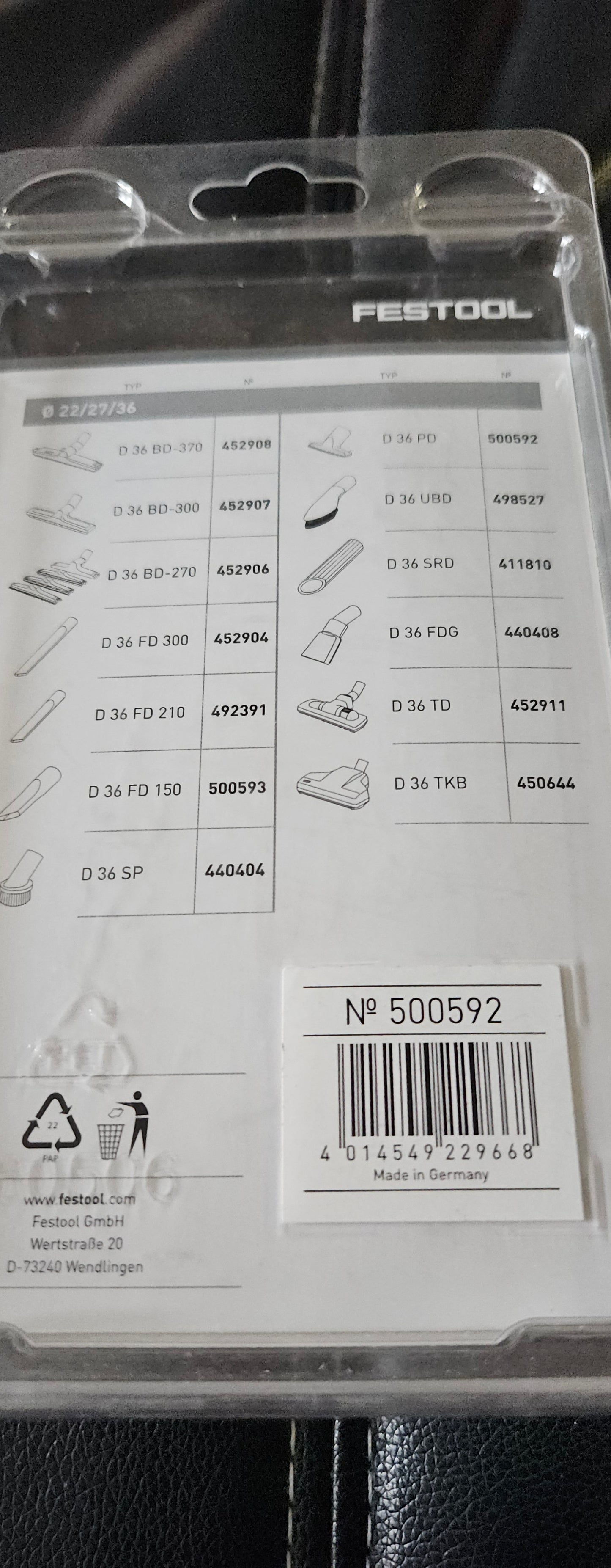 Festool #500592 attachment for hose dust collector