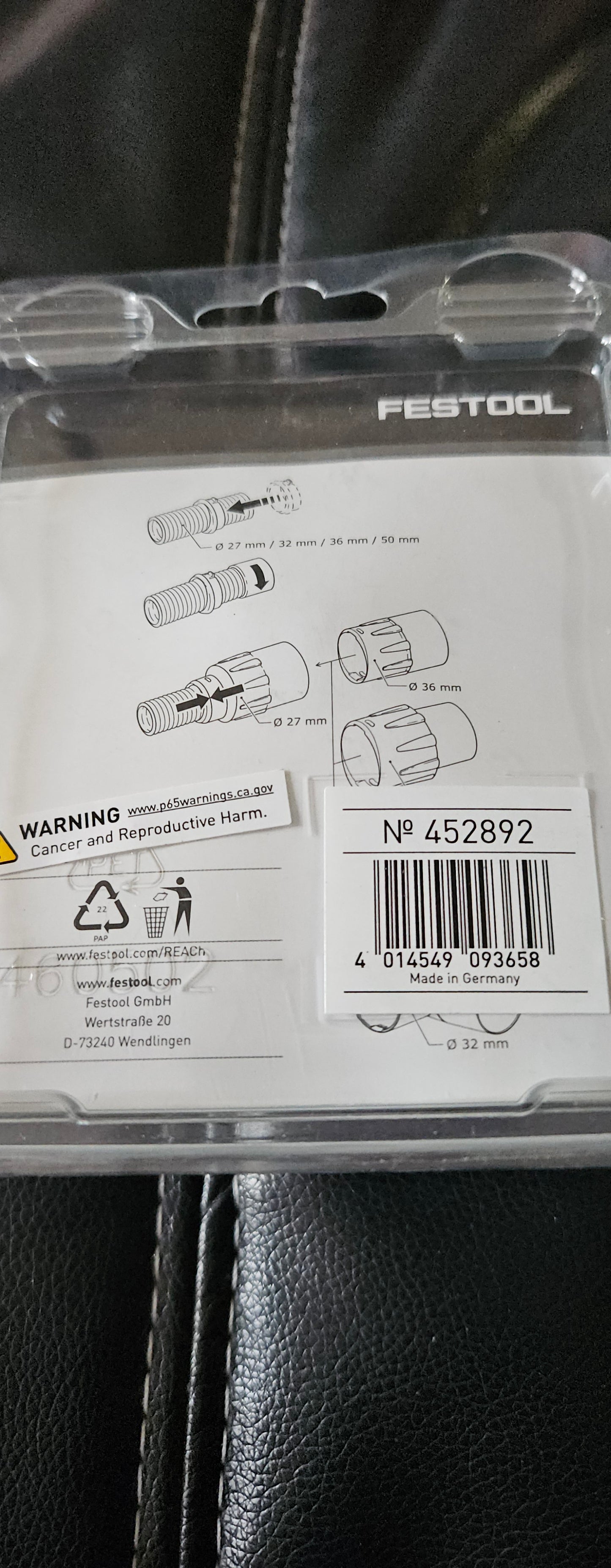 Festool # 452892 27mm adaptor