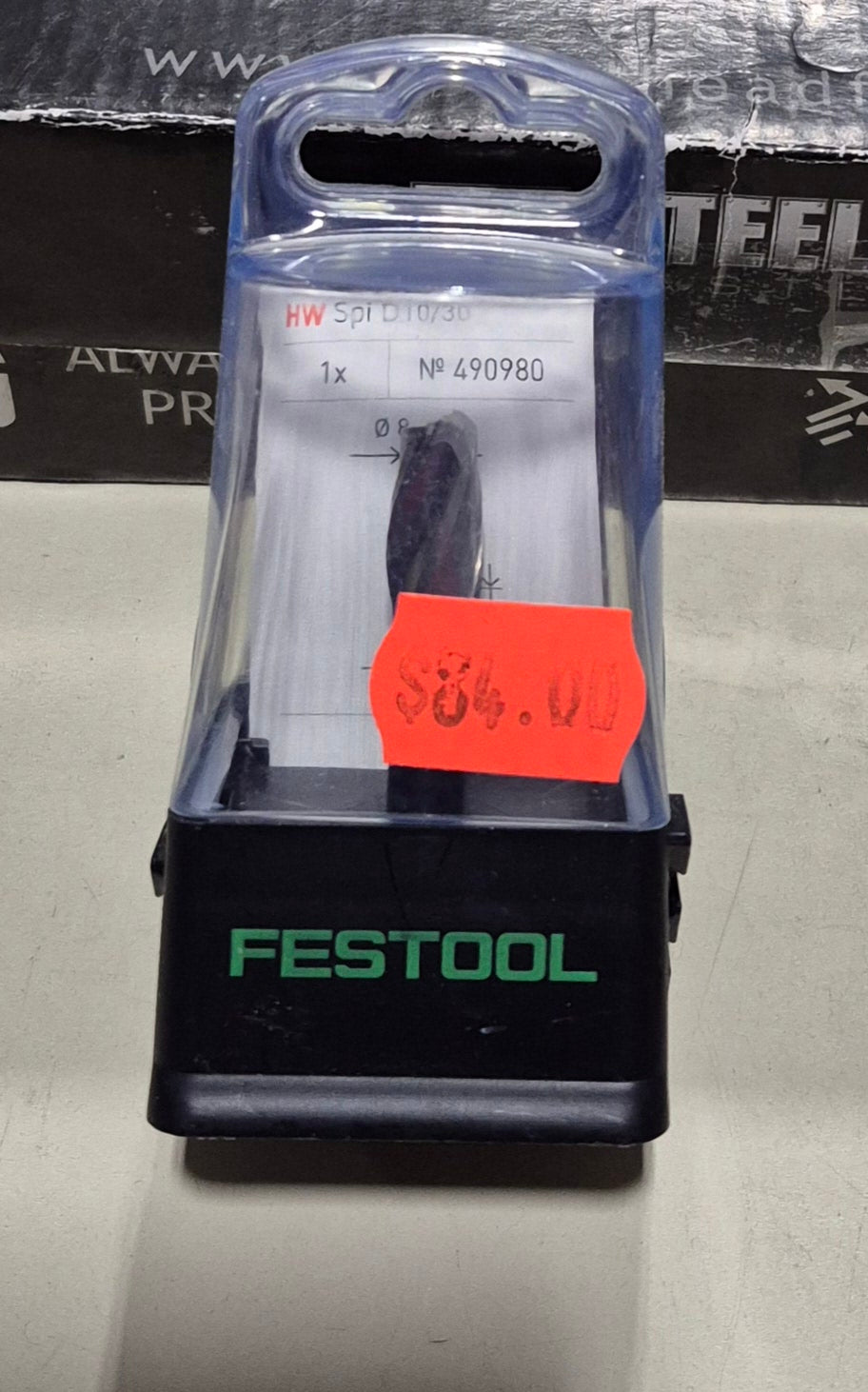 Festool 490980 Spiral groove cutter HW Spi S8 D10/30