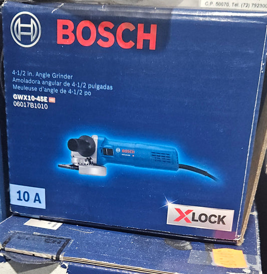 Bosch 4-1/2" grinder, with blade and wrench. 10amp 120v electric xlock style. Last one.