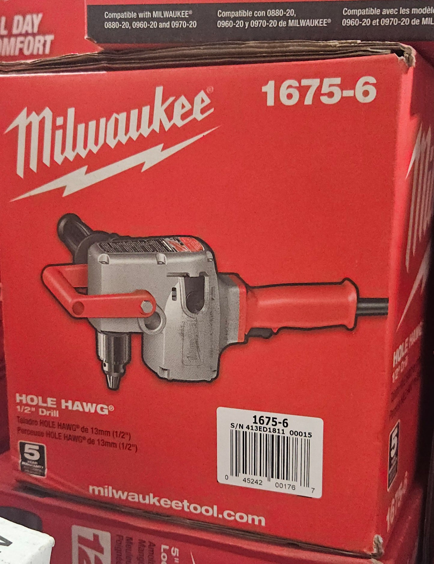 Milwaukee 1675-6 hole hawg 1/2" Drill key-Chuck