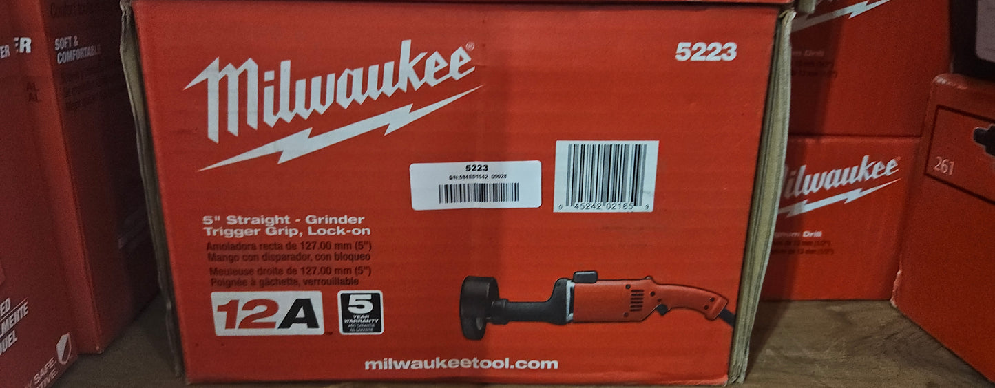 MILWAUKEE 5223 5" straight grinder