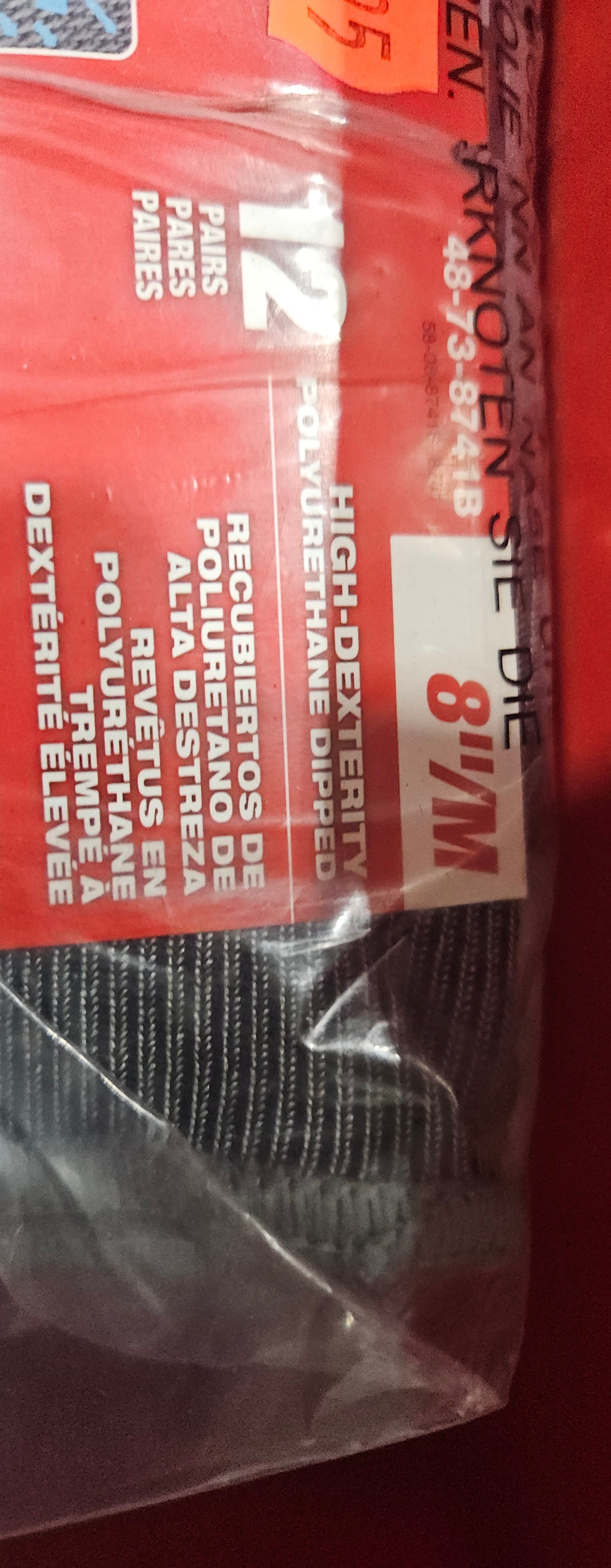 Milwaukee 48-73-8741b work gloves 1 pair medium.