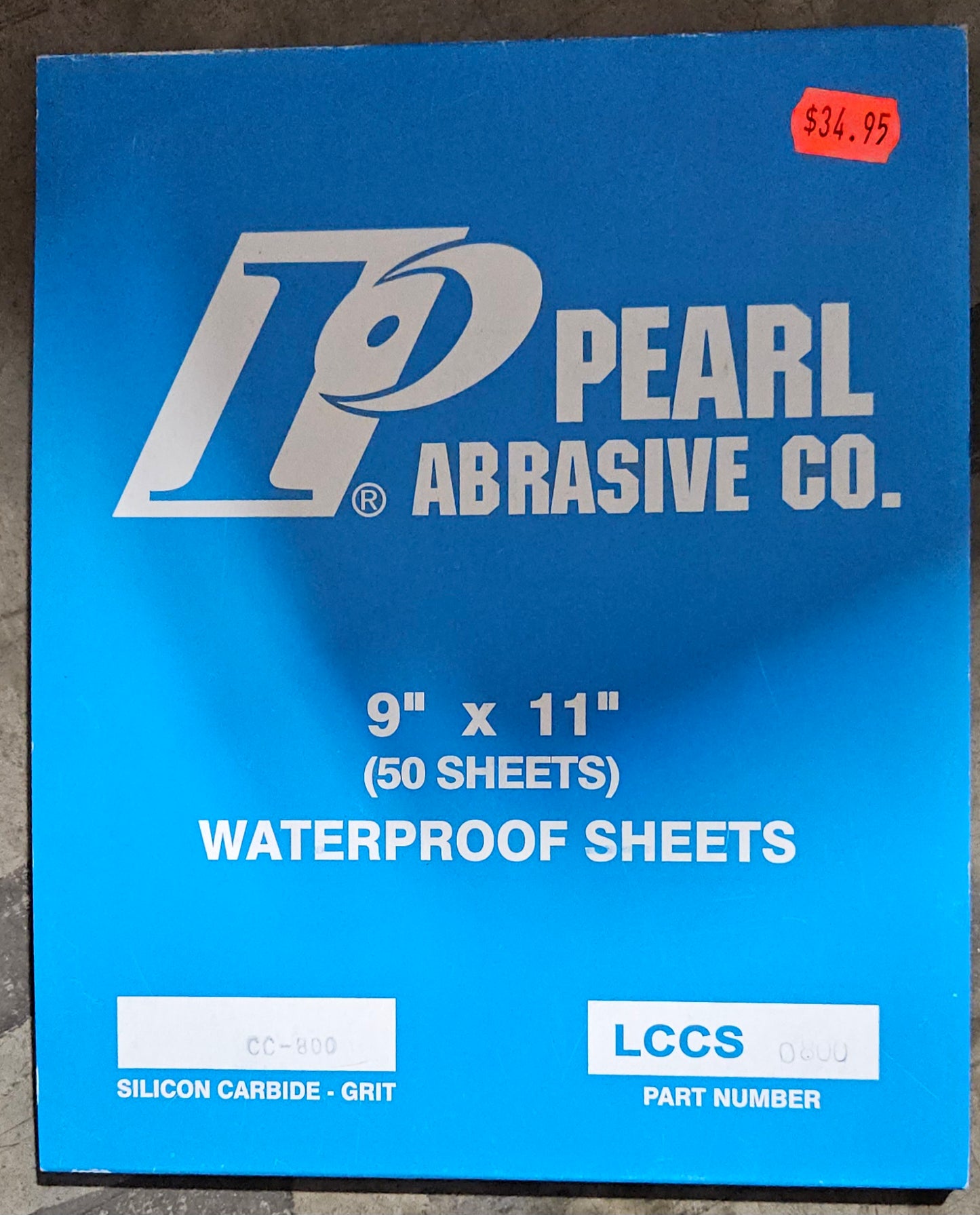 800 grit 9"x11" wet dry sandpaper by pearl / 50pcs