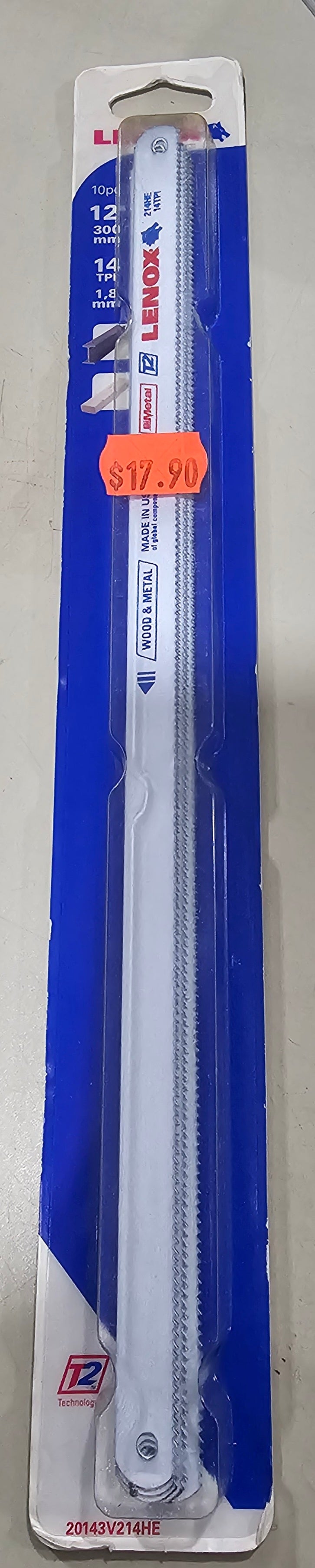Lenox Blade, Hacksaw 12X 14Tpi Hss, PK10