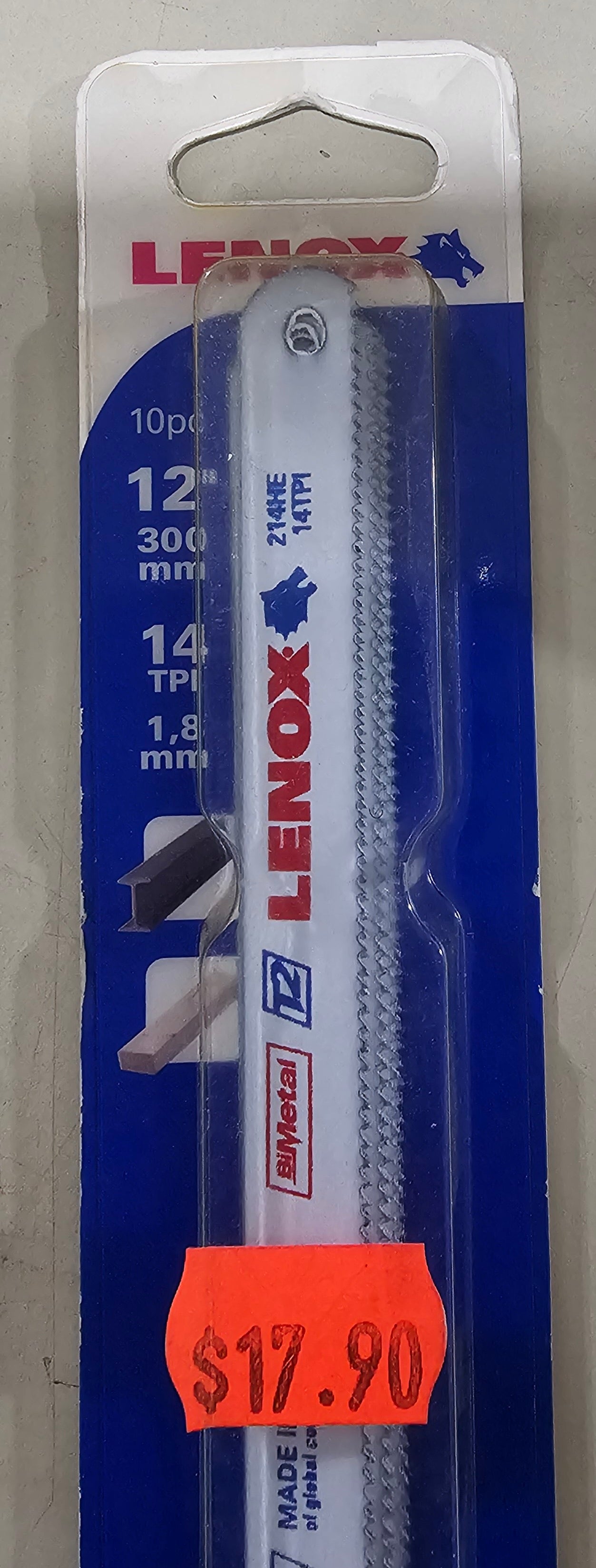 Lenox Blade, Hacksaw 12X 14Tpi Hss, PK10