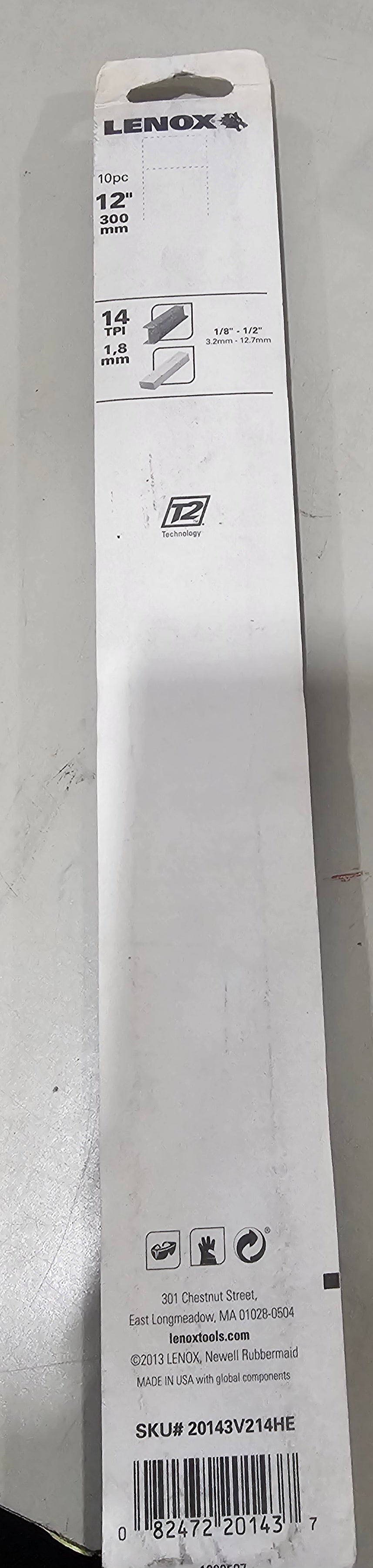 Lenox Blade, Hacksaw 12X 14Tpi Hss, PK10