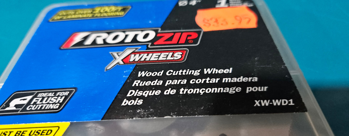 Rotozip 4" carbide grit for wood cutting xw-wd1