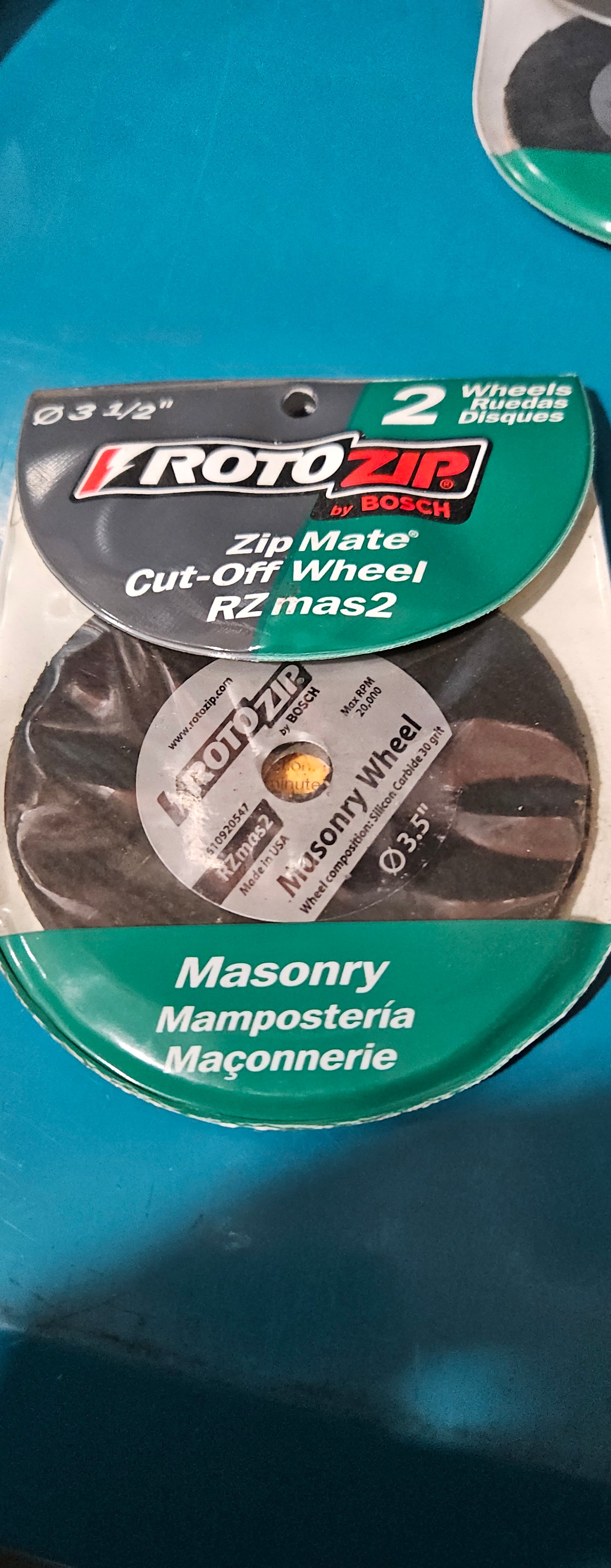 Rotozip 3-1/2" masonry abrasive wheel blade qty2x5 bulk price