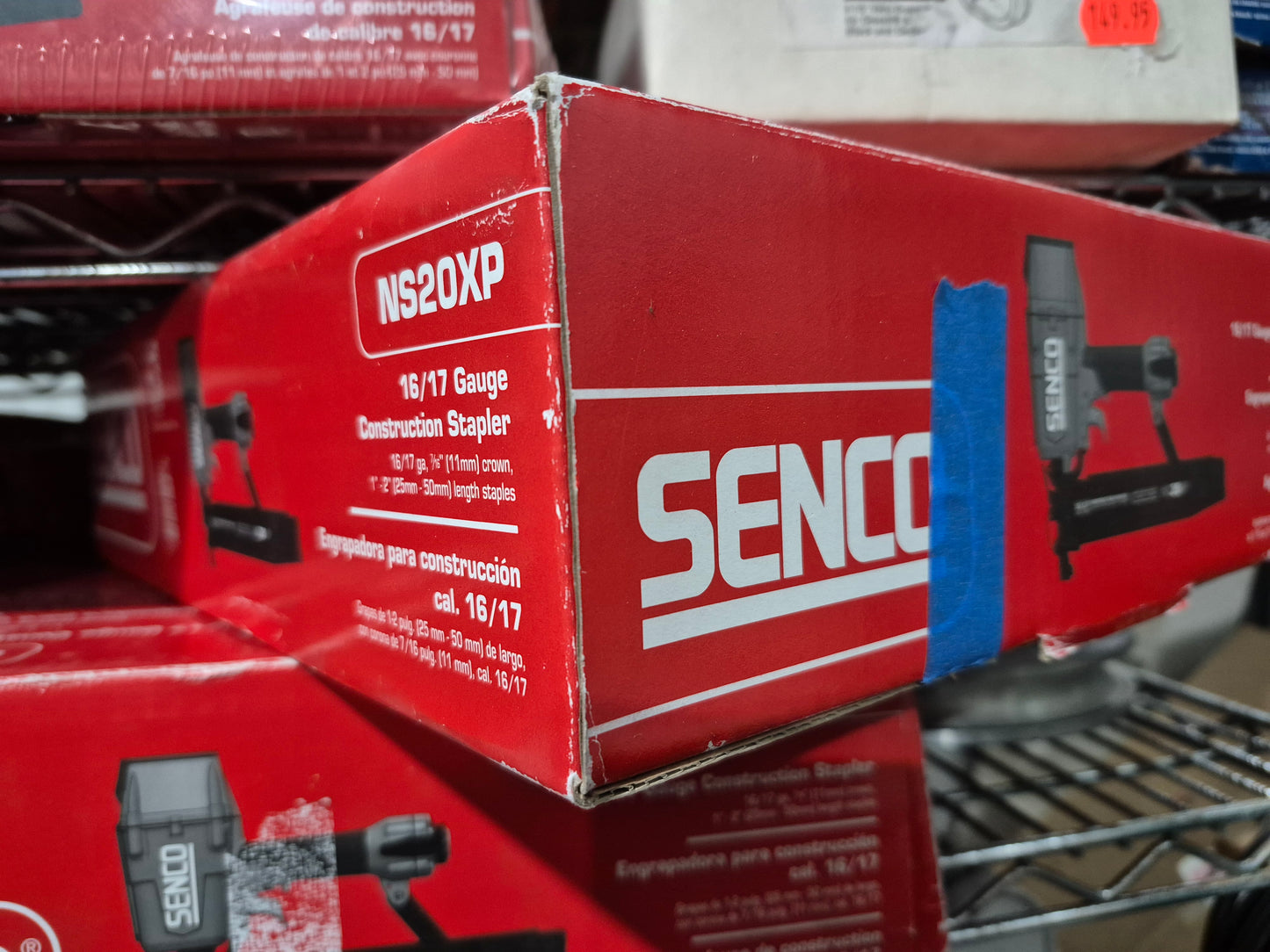 $219 SENCO NS20XP 7/16" CROWN, 2" CONSTRUCTION STAPLER (open box, special box) display