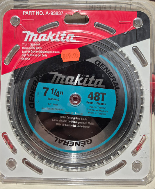 MAKITA 7‑1/4" 48T Carbide‑Tipped Saw Blade, Ferrous Metal