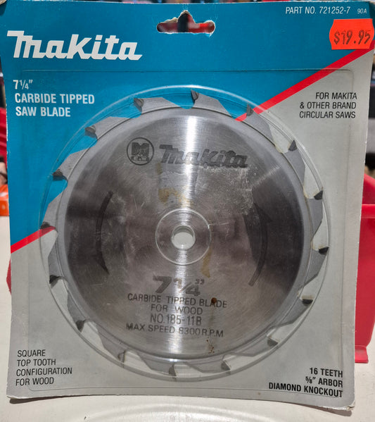 MAKITA 7 1/4 CARBIDE TIPPED SAW BLADE