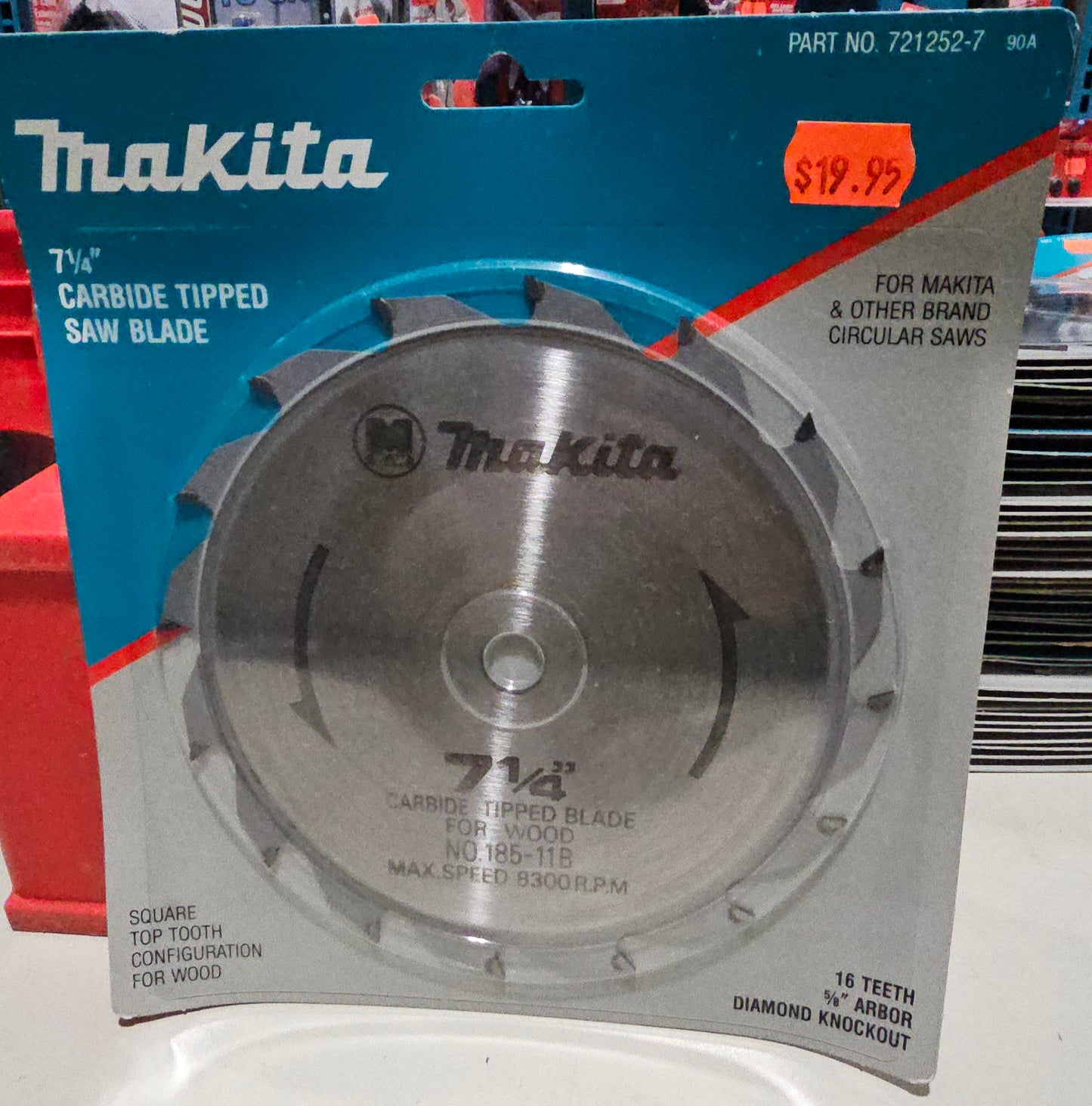 MAKITA 7 1/4 CARBIDE TIPPED SAW BLADE NO.7212527