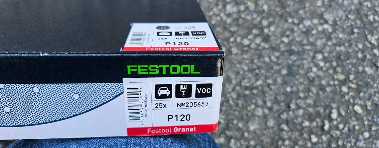 Festool 205657 P120 Grit granat x25 sander