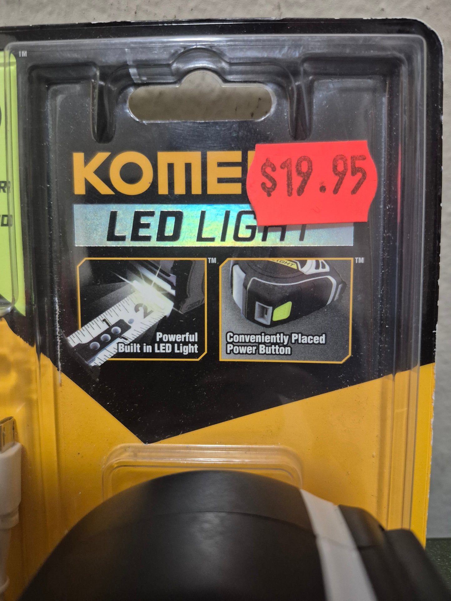 Komelon #25led 25ftx1" led tap, measuring