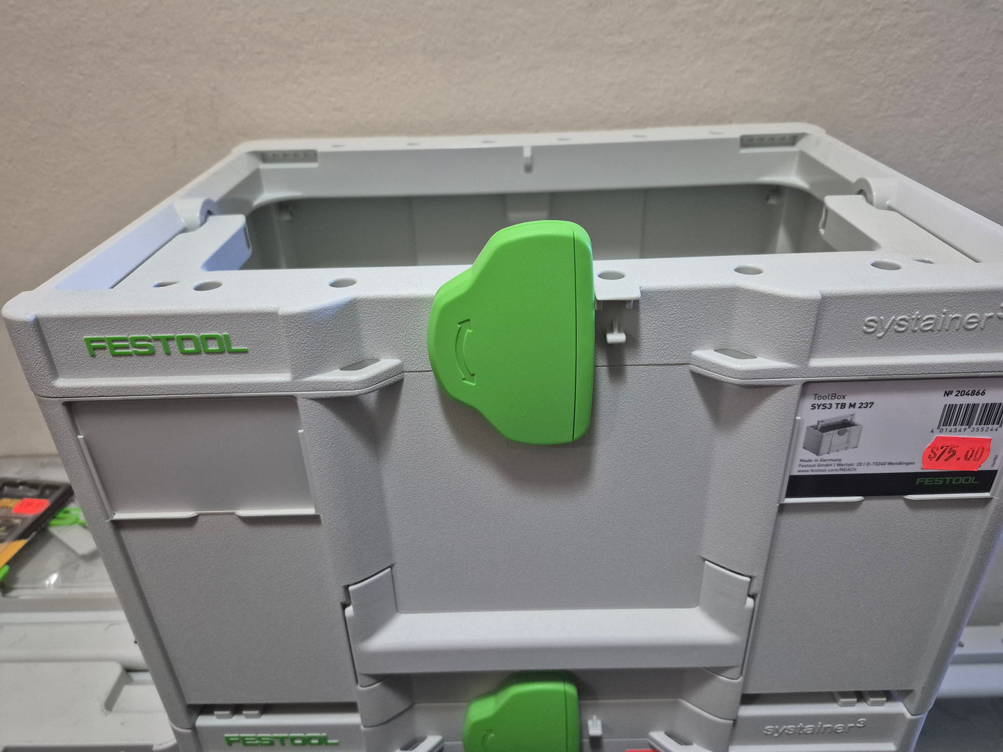 FESTOOL 204866 SYS3 systainer3 TB M 237 OPEN BOX SYSTAINER
