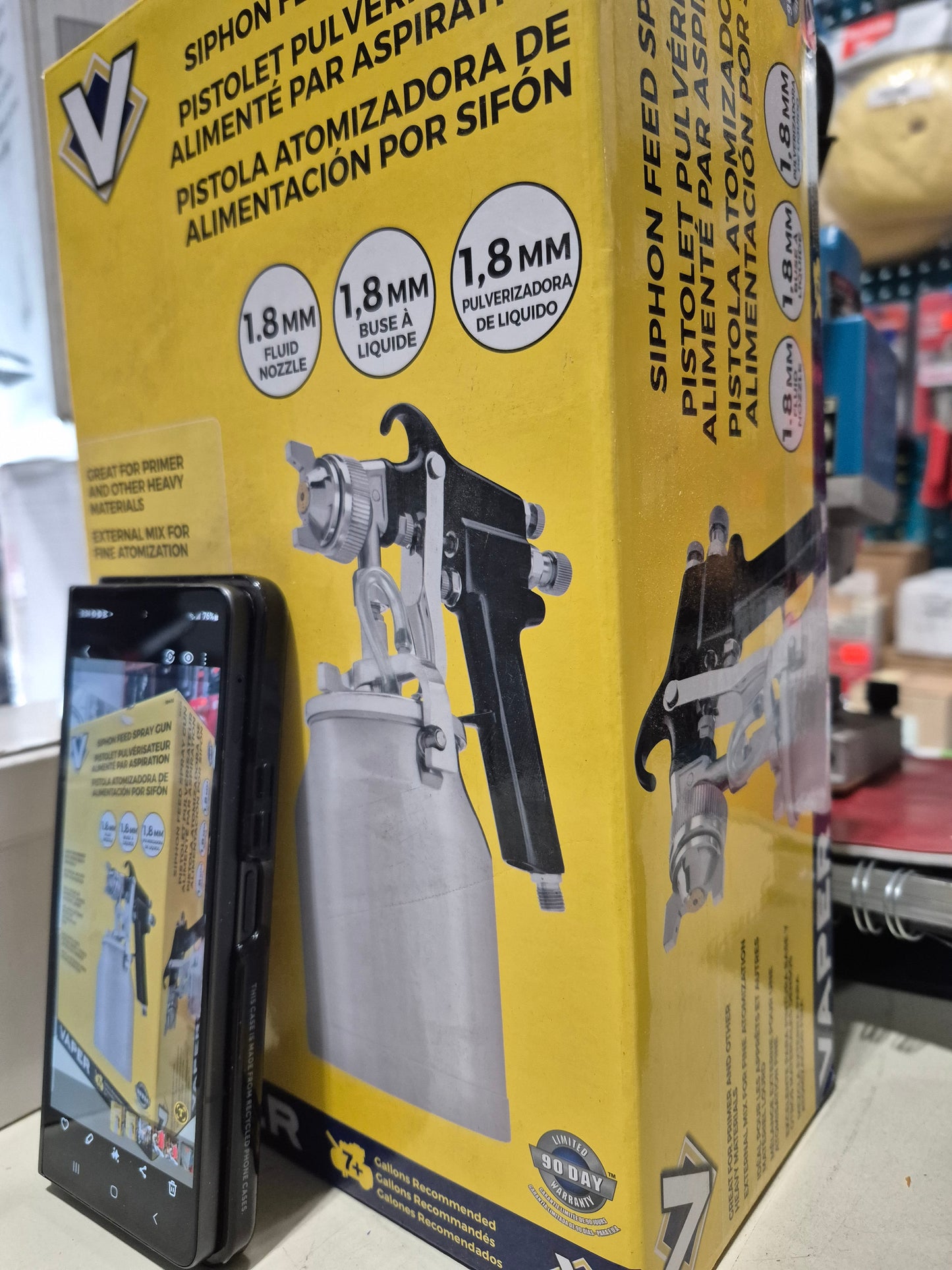 Vaper 19418 titan air spray gun. Pneumatic tool. Required compressor.