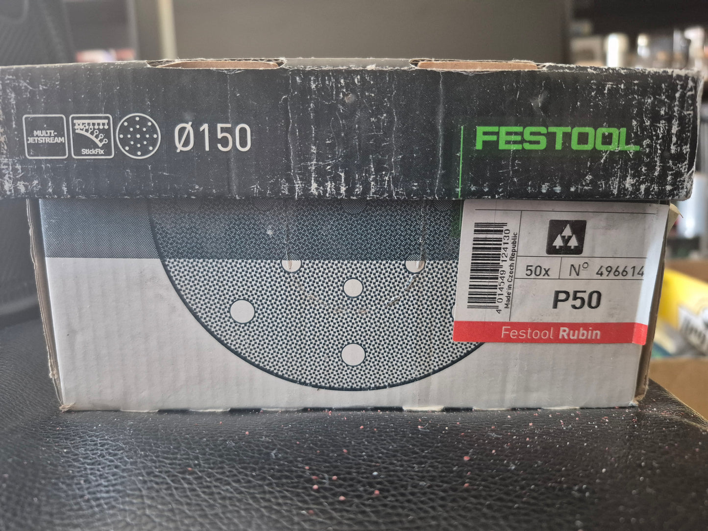 Festool 6" D150 50 grit rubin sandpaper x50 496614