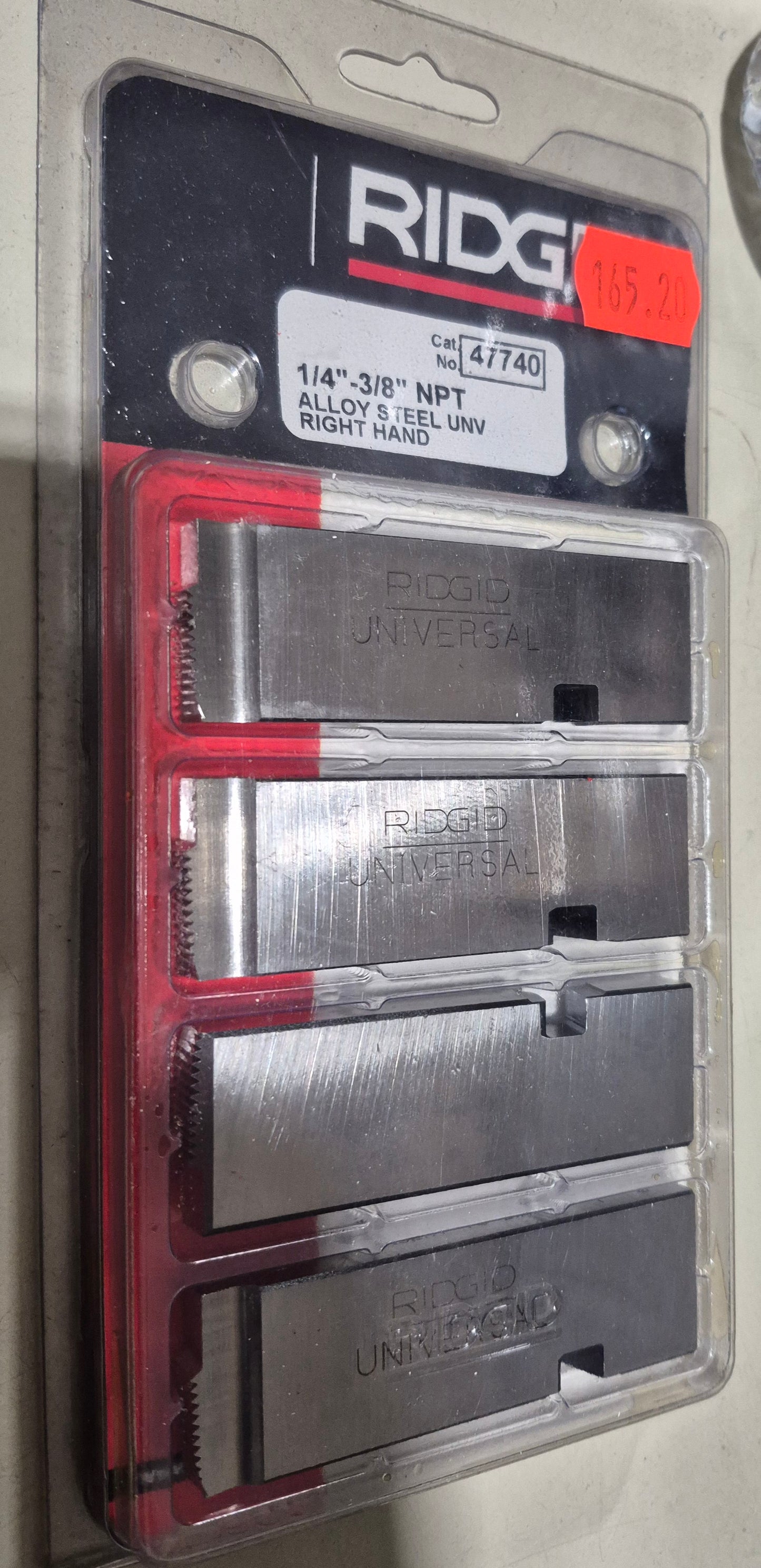 Ridgid 1/4-3/8" NPT 47740 replacement cutter set alloy, steel, universal right hand