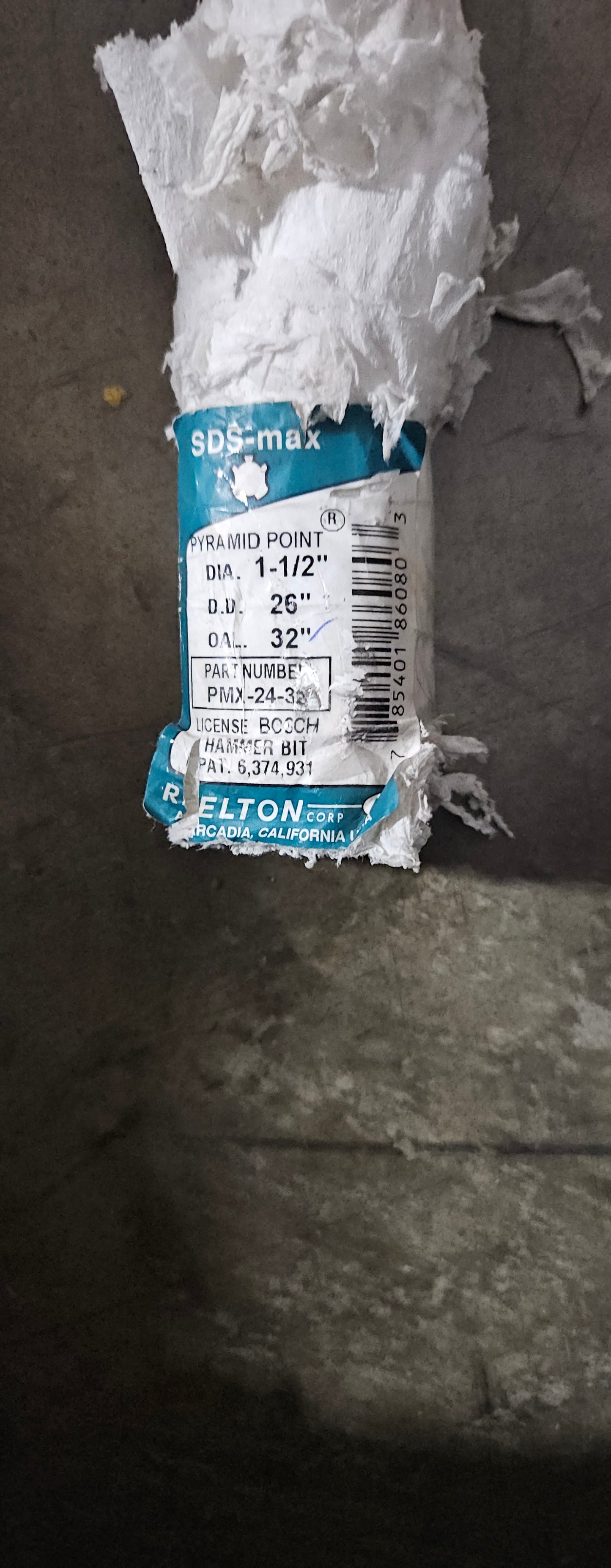 Relton 1-1/2x26x32 concrete bit sds-max PMX24-32