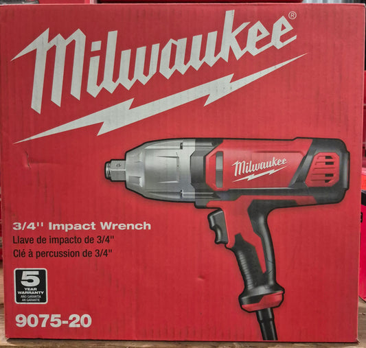 Milwaukee 3/4" Impact Wrench 9075-20 with Rocker Switch and Friction Ring Socket Retention