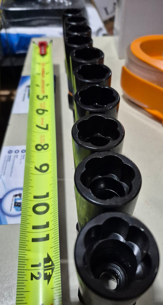 Gear Wrench 10pcs impact Socket extractor set 3/4-1"(19-25mm)