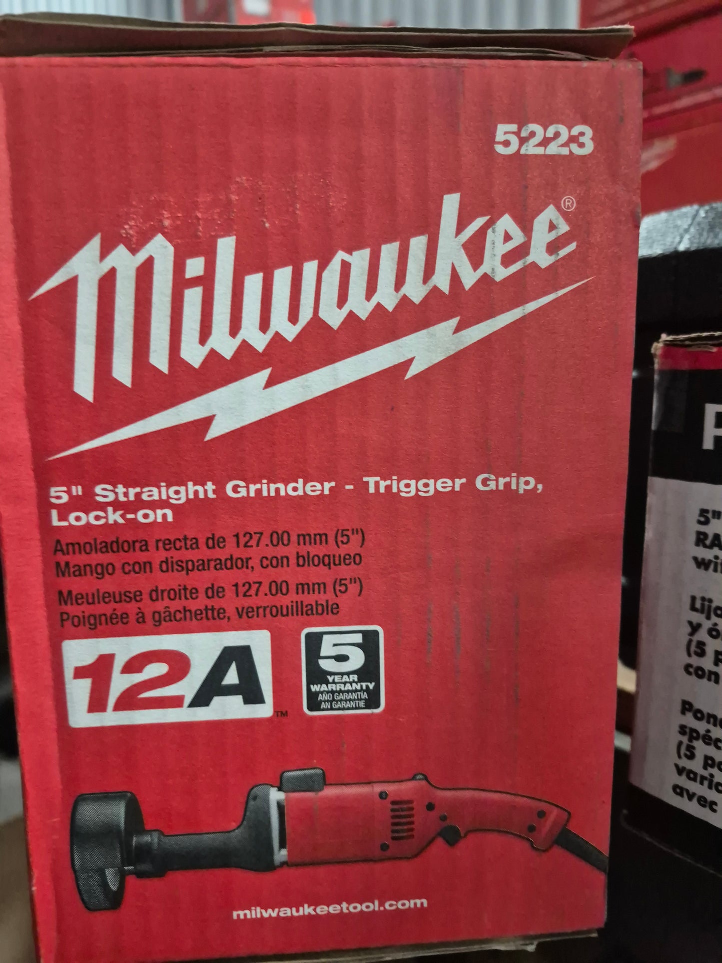 MILWAUKEE 5223 5" straight grinder