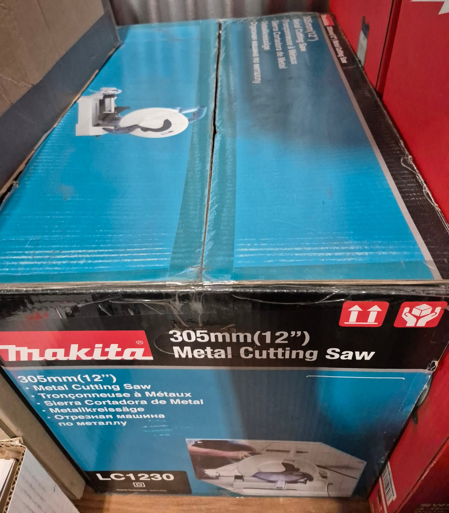 Makita 12" Metal Cutting Saw LC1230 - INCLUDES : Carbide tipped blade, socket wrench, switch button and safety goggles