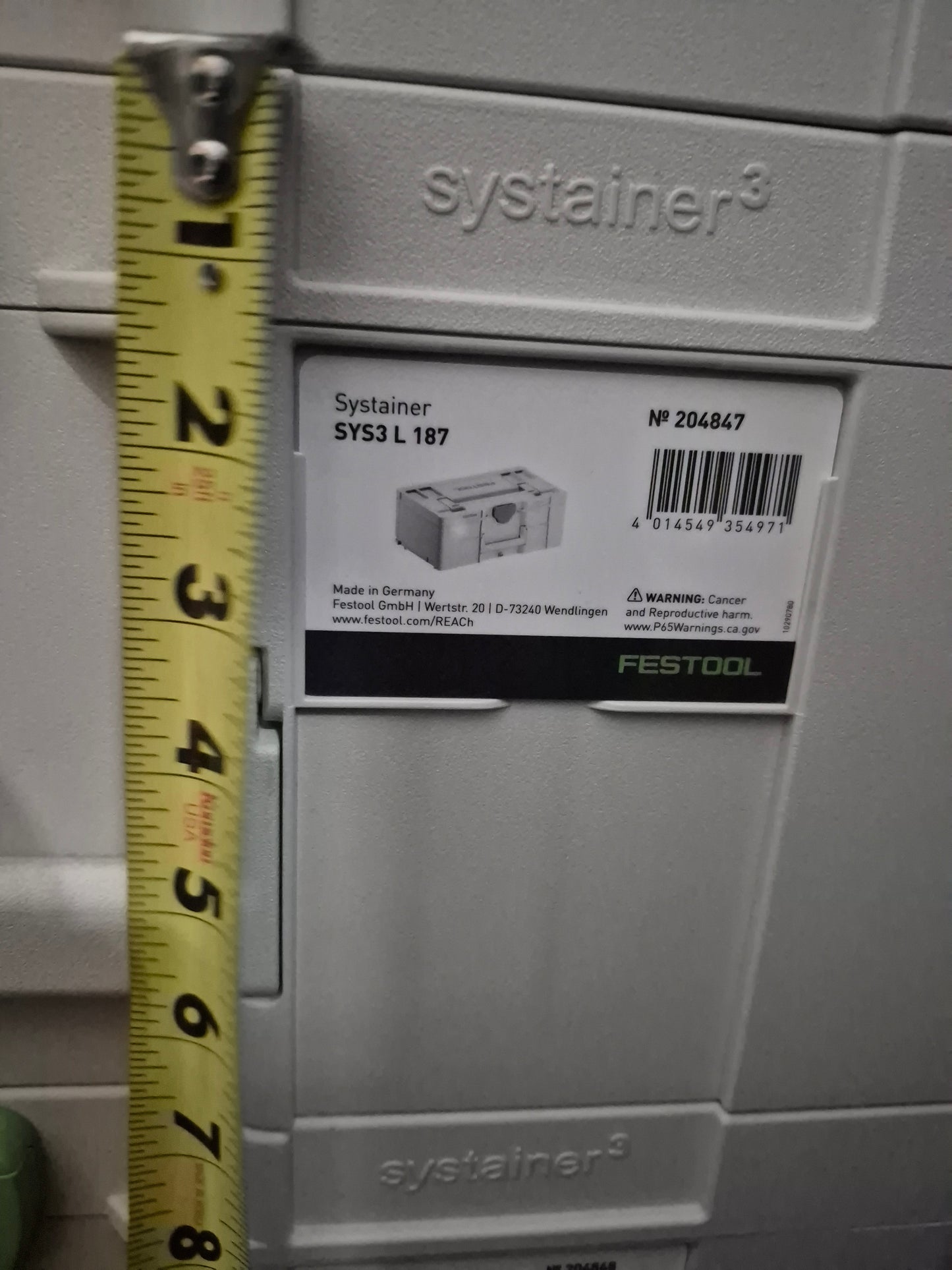 Festool 204847 Systainer3 SYS3 L 187 (close box)