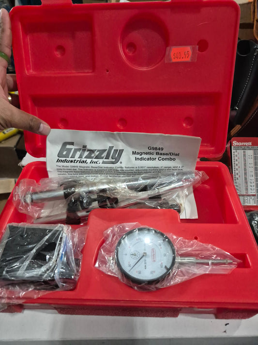 Grizzly Dial Indicator and magnetic base G9849