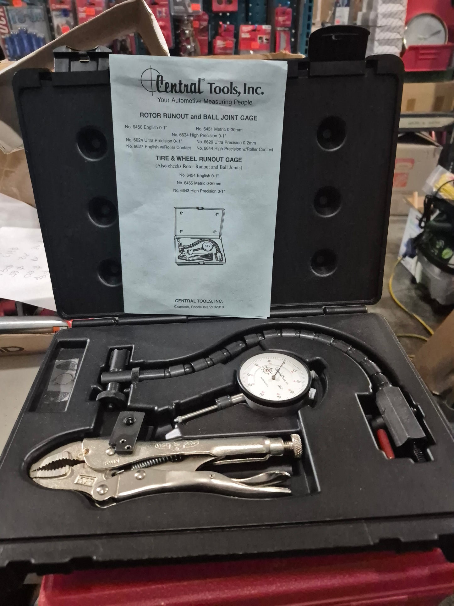 Central inc. Roto runout and dial indicator and base set