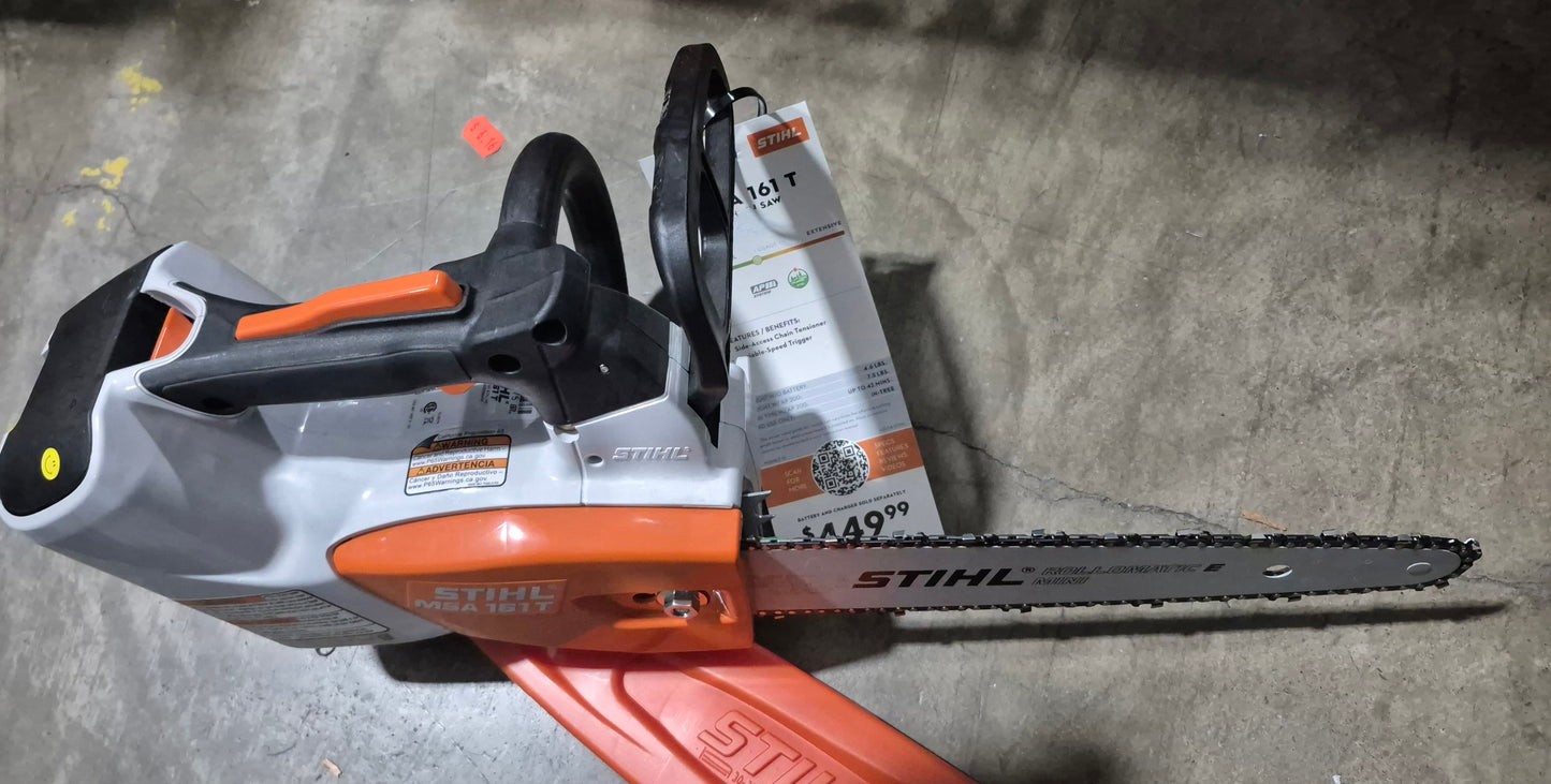 STIHL MSA161T 12" BAR CHAIN SAW TOOL ONLY (OPEN BOX, NEW) battery and charger sold separately