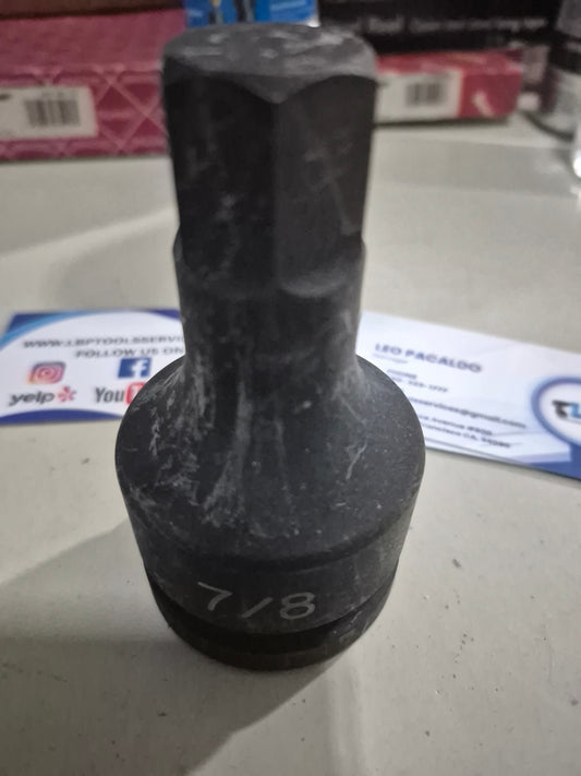 Grey Pneumatic 7/8x1"DRx4" hex impact socket 4928F