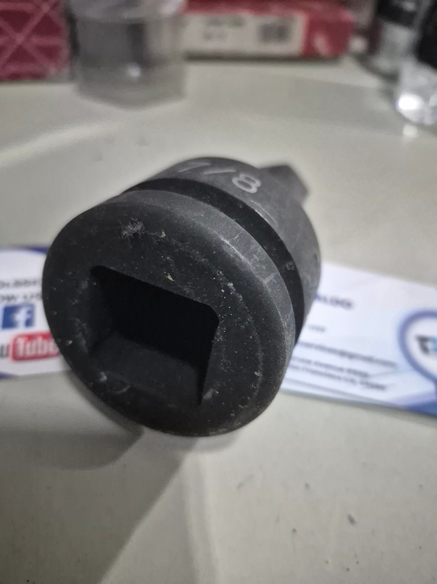 Grey Pneumatic 7/8x1"DRx4" hex impact socket 4928F