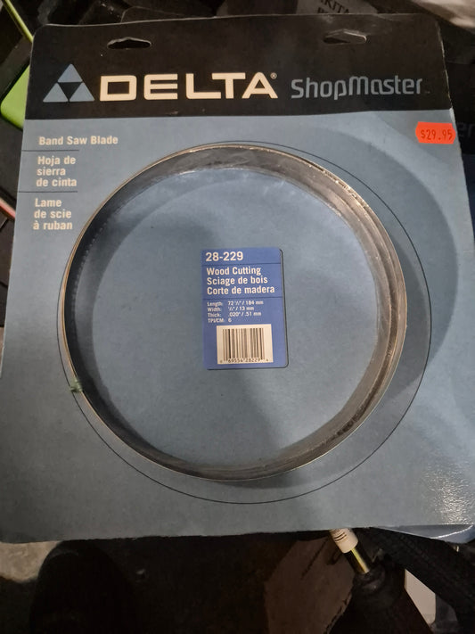 Delta 72" x 1/2" 6tpi bandsaw blade 28-229 wood blade
