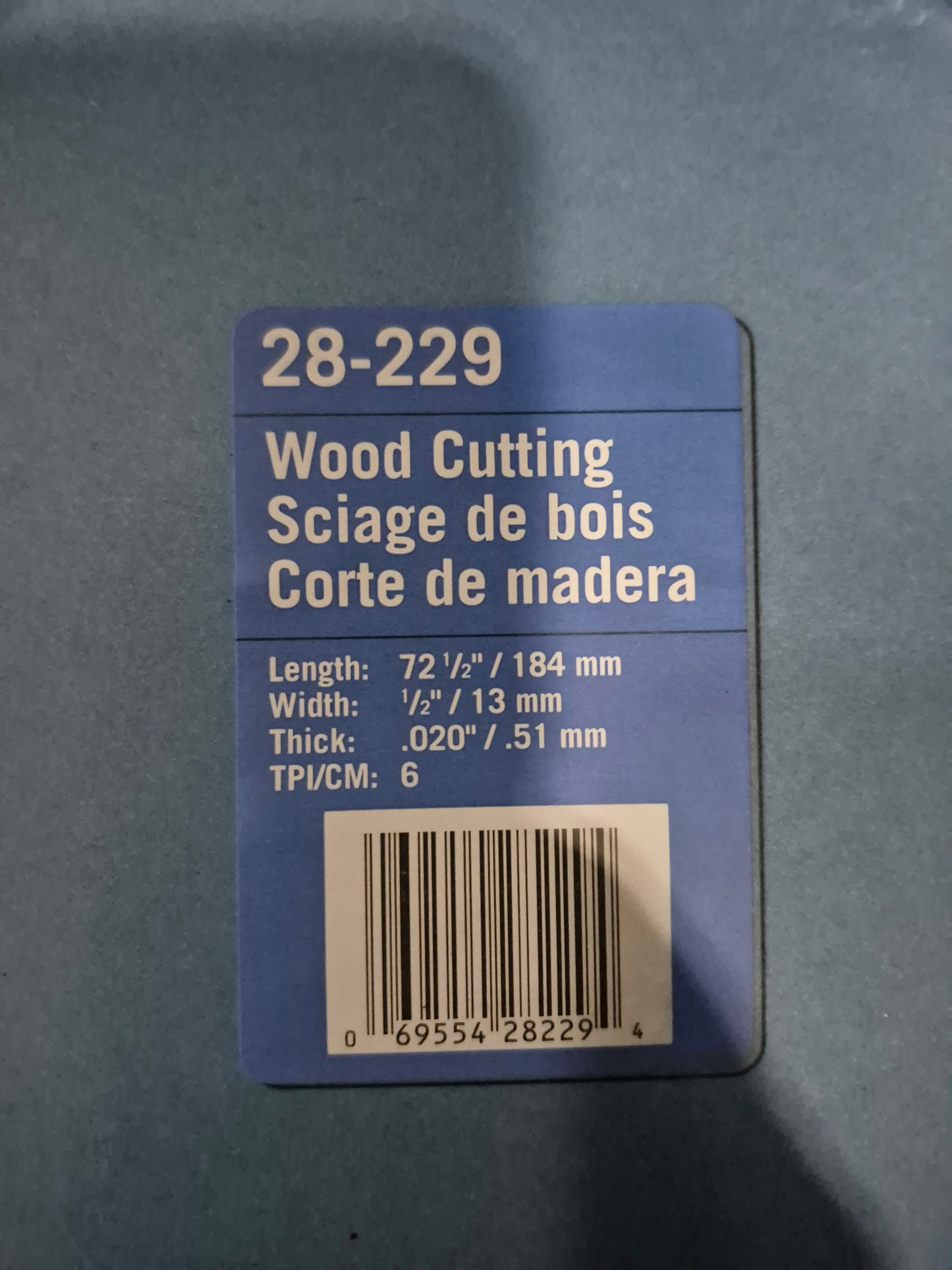 Delta 72" x 1/2" 6tpi bandsaw blade 28-229 wood blade