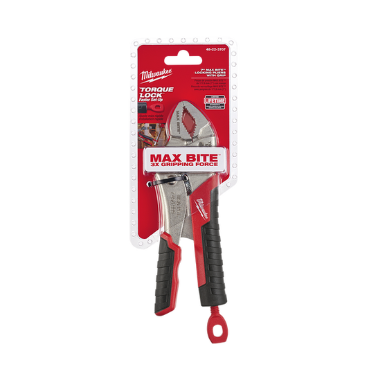 MILWAUKEE 48223707 178mm- 7” MAX BITE LOCKING PLIERS WITH GRIP