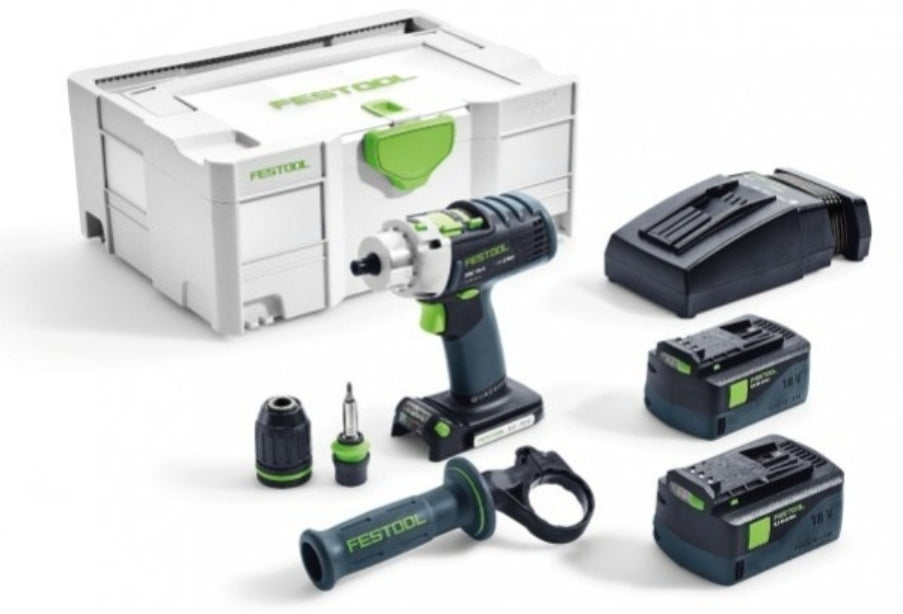 $519. Clearance sale. Festool 576778 Cordless Percussion Drill  Kit. TPC 18/4 HPC4,0 I-Set Quadrive (open box/display)