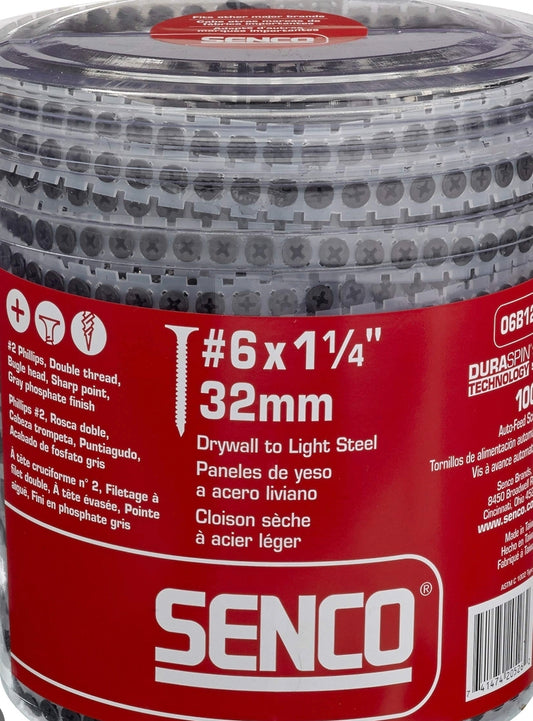 Senco 06B125P #6x1-1/4" drywall screw x1000 1 bucket.